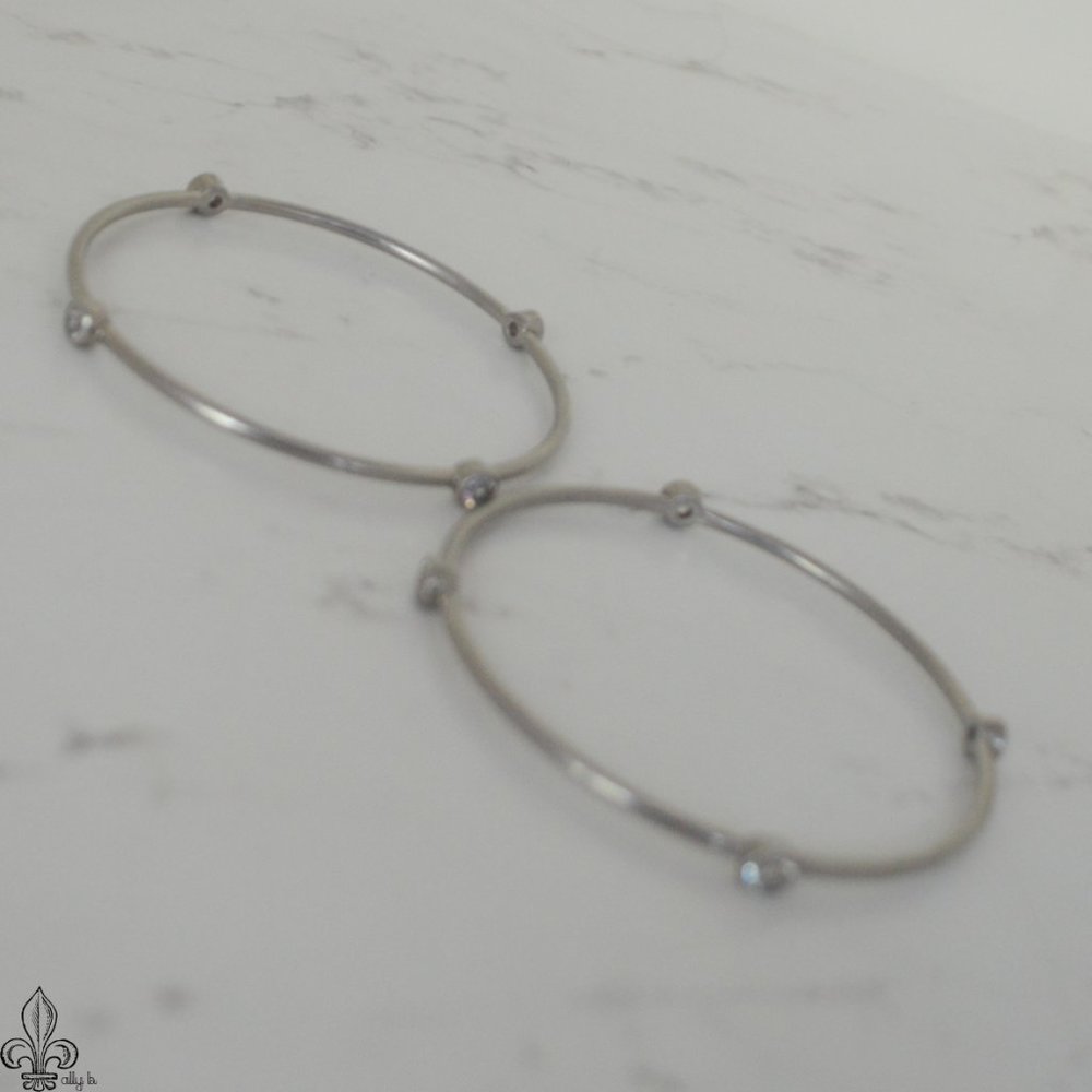 Silver Bangle Bracelets - image 5